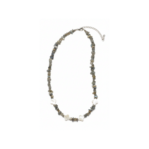 COLLIER MÉDUSE LABRADORITE NACRE