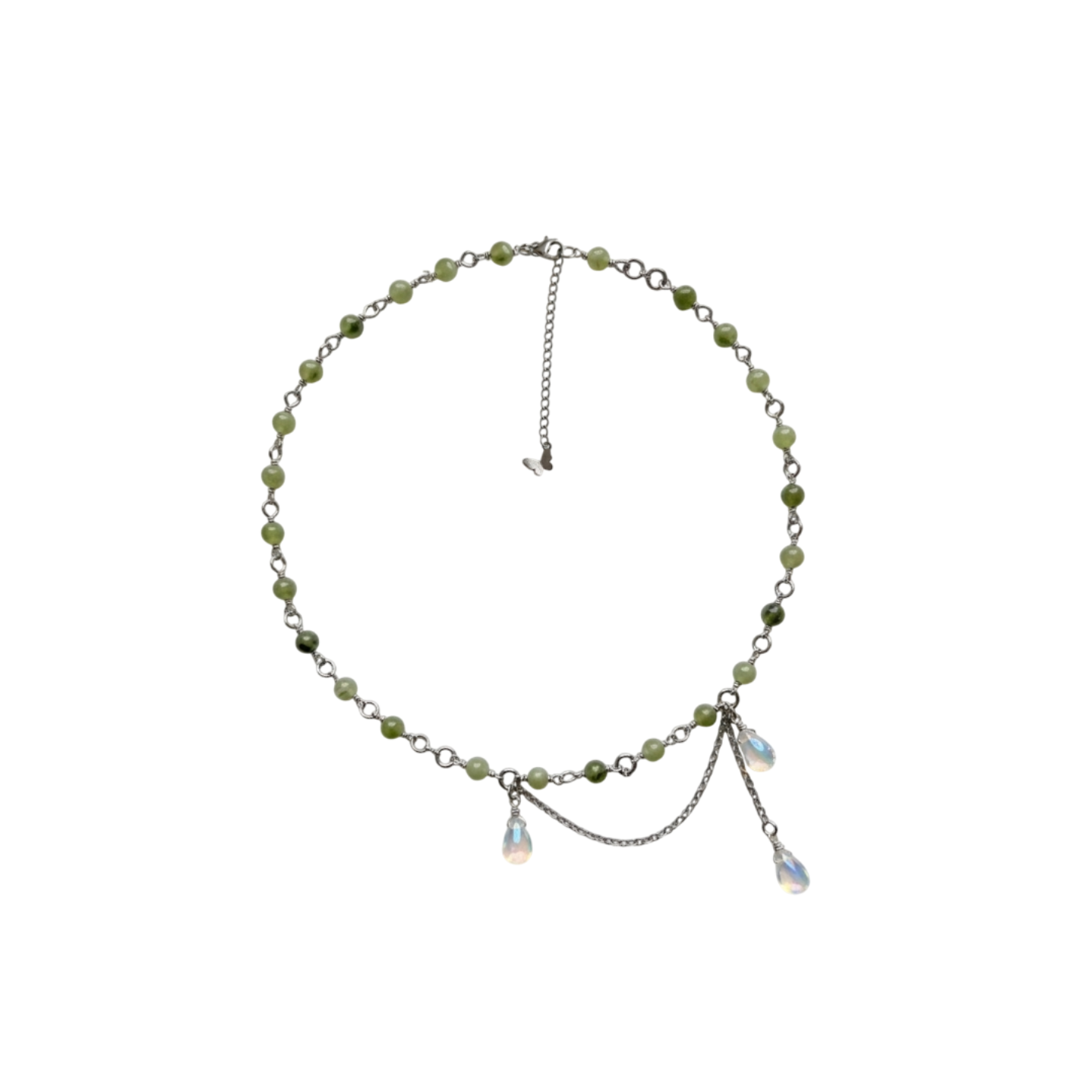 Collier Layla Préhnite argenté