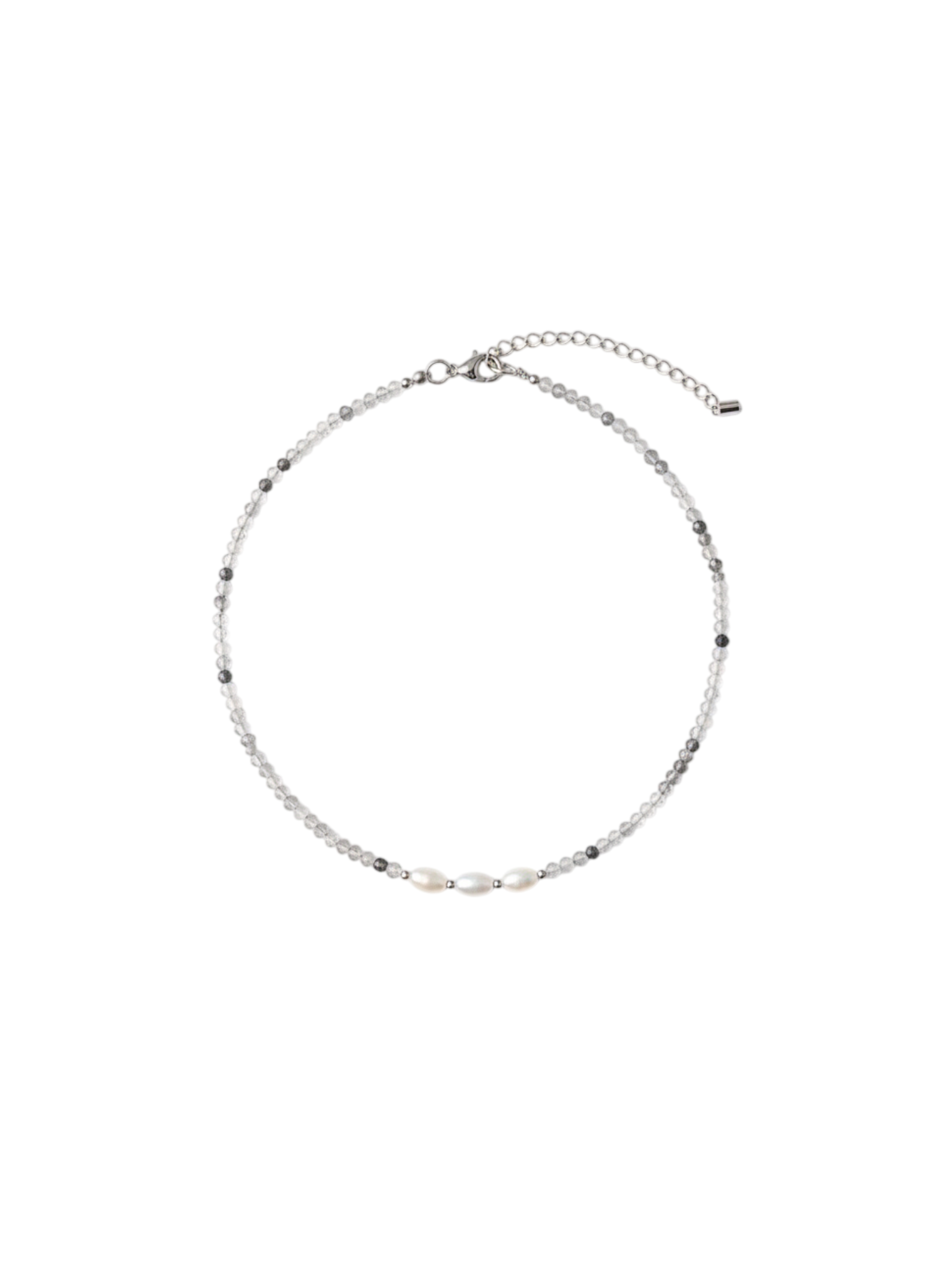 Collier Verdelia nacre quartz rutile vert