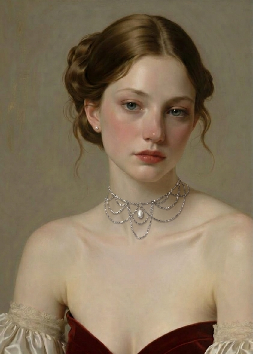 Collier Wisteria Prehnite 7A, perle d’eau douce