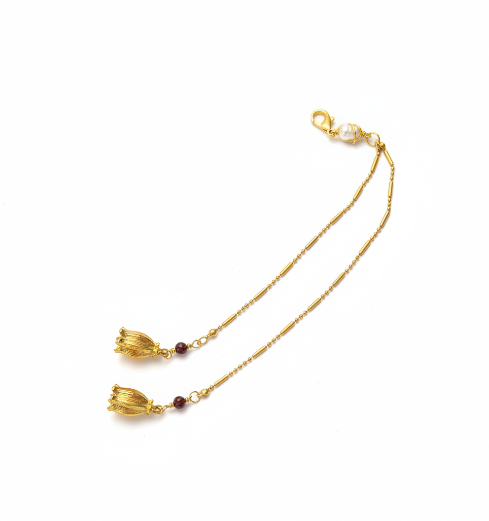 BIJOU DE CHEVEUX TULIPES DU STYX PIERRES NATURELLES AU CHOIX