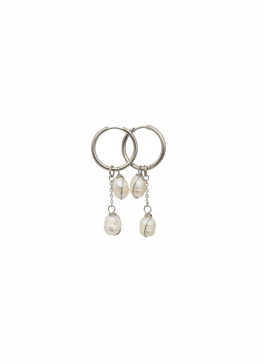 BOUCLES D’OREILLES EURYBIE PERLES D’EAU DOUCE