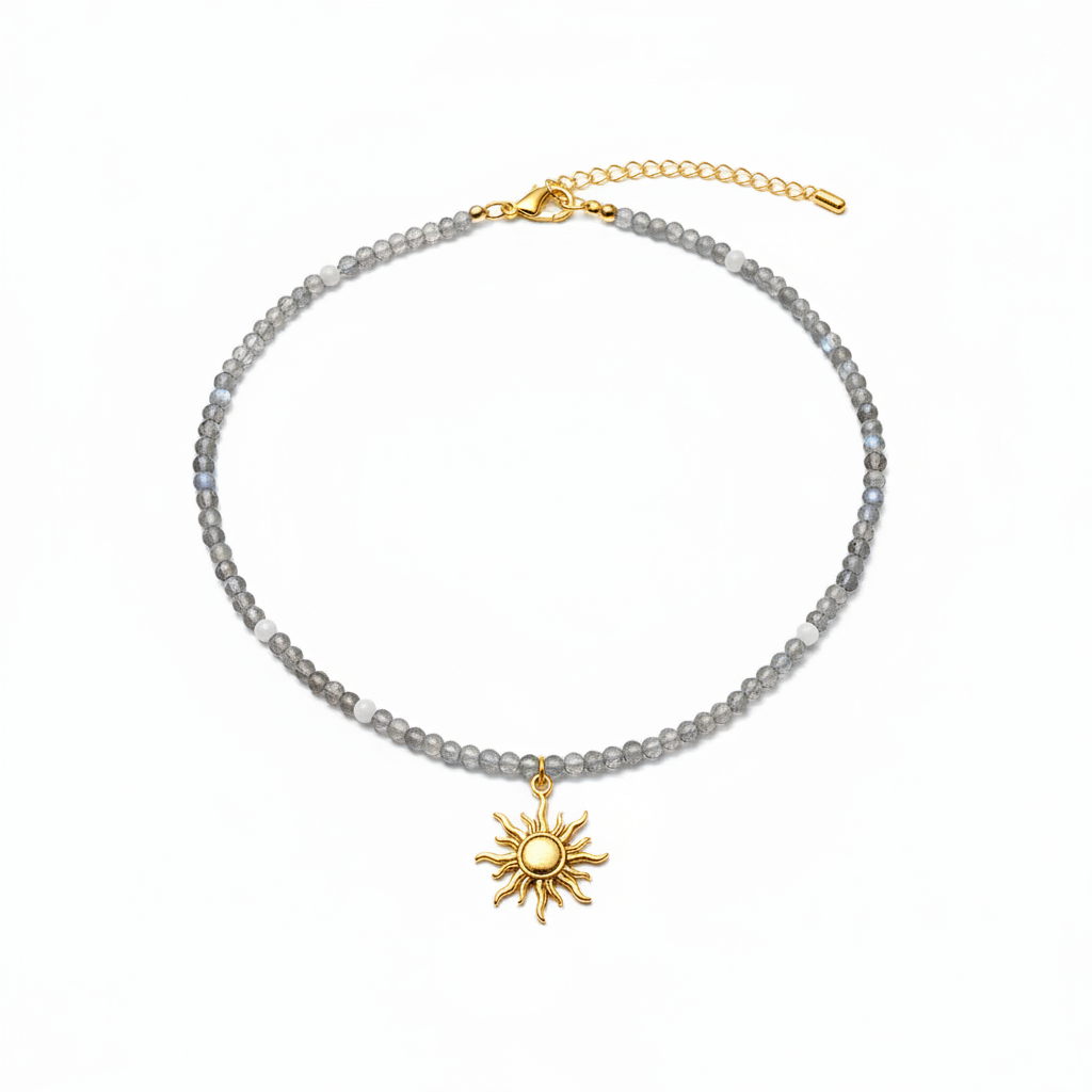 COLLIER LORELEI PIERRE DE LUNE DORÉ